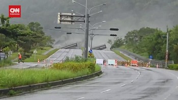 VIDEO: Detik-detik Danau di Taiwan Meluap Imbas Topan Super Ragasa