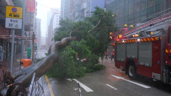 Sebanyak 17 orang meninggal dunia buntut Topan Ragasa yang menerjang Kota Hualien, Taiwan, Rabu (24/9).