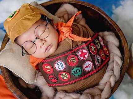 5 Potret Bayi Artis Photoshoot Newborn Gen Beta, Temanya Unik Bisa Jadi Inspirasi Bunda