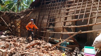 FOTO: Dampak Kerusakan Gempa M5,7 di Banyuwangi dan Situbondo