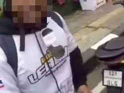 Pakai Pelat Nomor Thailand, Pemotor di Puncak Bogor Ditilang