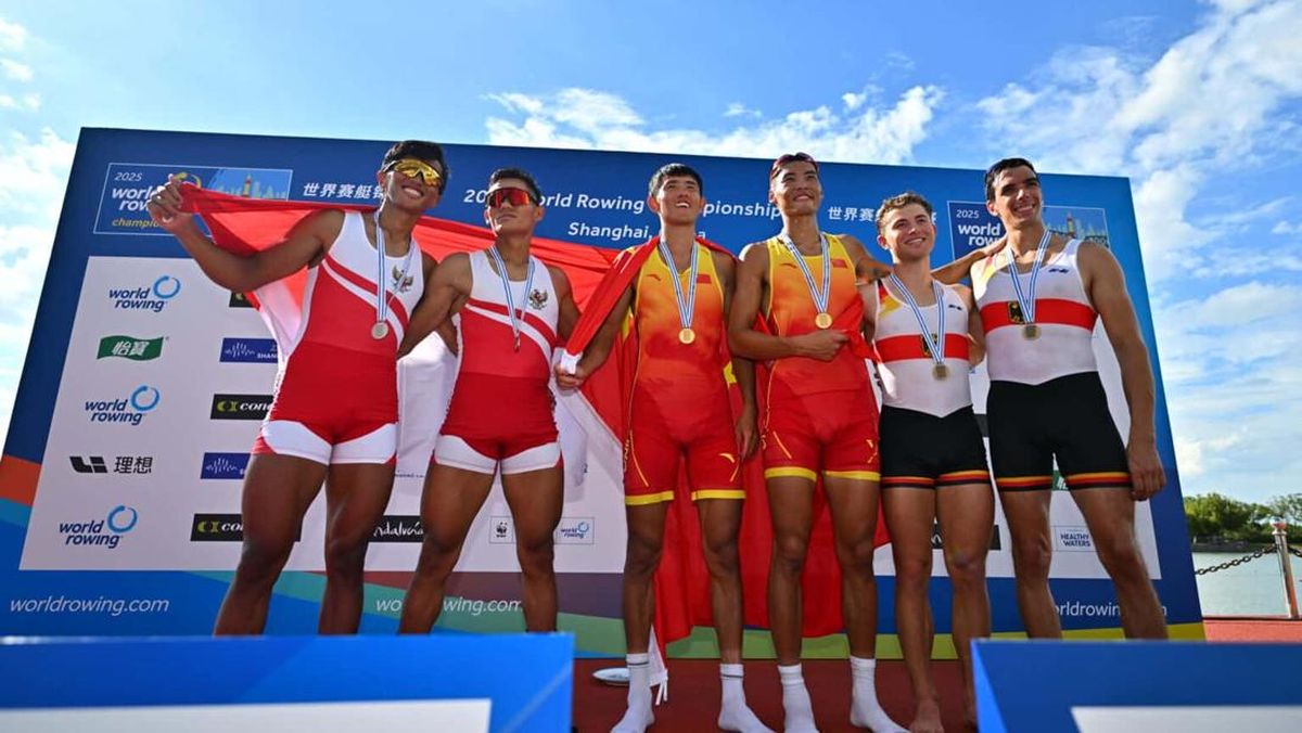 Indonesia Raih Perak, Cetak Sejarah di Kejuaraan Dunia Dayung 2025