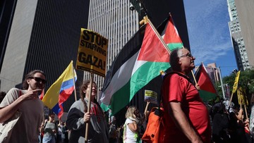 FOTO: Aksi Pro-Palestina Banjiri New York Saat Netanyahu Pidato di PBB