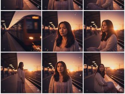 11 Prompt Gemini AI Kolase Foto di Stasiun Kereta yang Bikin Takjub