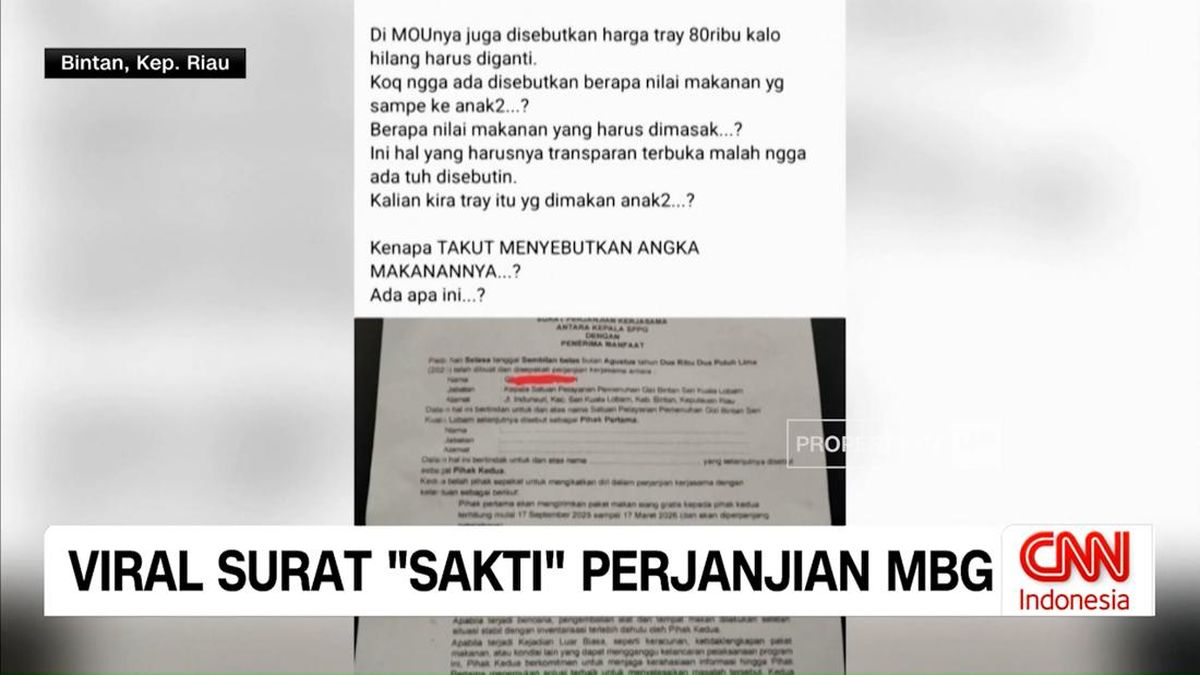 VIDEO: Viral Surat "Sakti" Perjanjian MBG