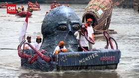 VIDEO: Festival Perahu Cinta Lingkungan di Sungai Ciliwung