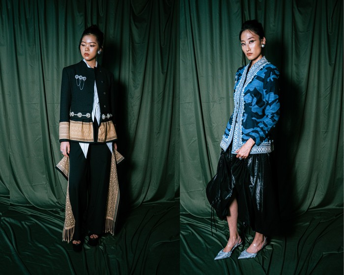 Koleksi Wilsen Willim untuk Cita Tenun Indonesia gunakan selendang tenun Dayak Iban.