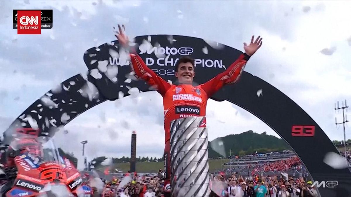 VIDEO: Marc Marquez Menangis usai Raih Juara Dunia MotoGP 2025