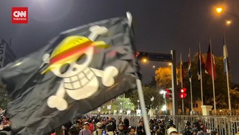VIDEO: Bendera One Piece Berkibar di Demo Besar-besaran Gen Z Peru