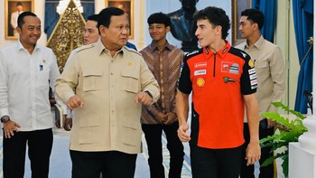 FOTO: Marquez Temui Prabowo di Istana Presiden