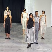 10 Potret Koleksi 'No Border', Kolaborasi Desainer Indonesia dan Singapura di Fashion Nation 2025