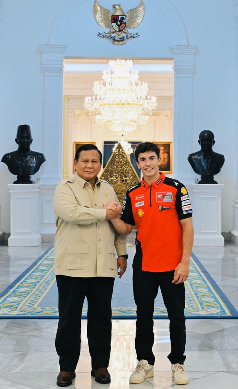 Presiden Prabowo bertemu Marc Marquez (Foto: Rusman - Biro Pers Sekretariat Presiden)