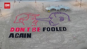 VIDEO: Instalasi Seni di Tel Aviv Kritik Trump dan Netanyahu