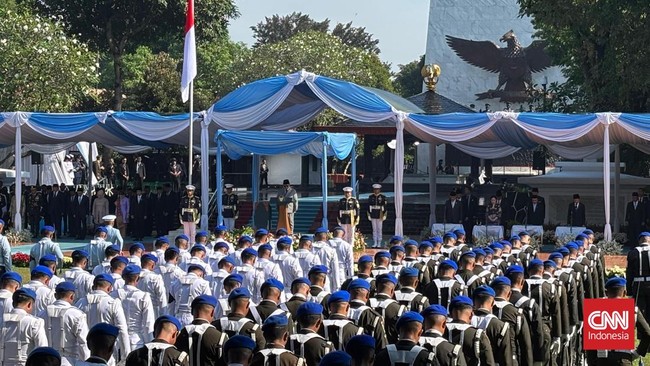 Presiden Prabowo menghadiri upacara Hari Kesaktian Pancasila di Monumen Lubang Buaya.