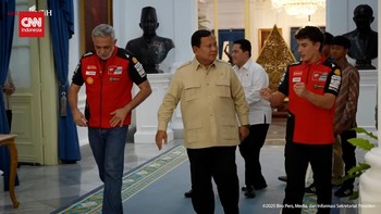 VIDEO: Marquez, Mario Aji, dan Veda Ega Sowan ke Prabowo