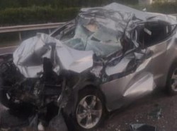 Penampakan HR-V Ringsek Usai Kecelakaan Maut 130 Km/Jam di Tol Jagorawi
