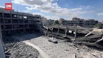 VIDEO: Israel Serang Sekolah Kamp Pengungsi Al Falah di Gaza