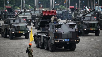 FOTO: Persiapan Terakhir Upacara HUT ke-80 TNI di Monas