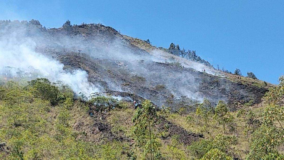 Lereng Gunung Batur Kintamani Terbakar, Diduga karena Puntung Rokok