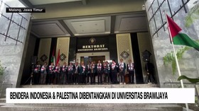 VIDEO: Universitas Brawijaya Kibarkan Bendera Palestina