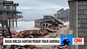 VIDEO: Badai Imelda Hantam Pesisir Timur Amerika, Rumah Hanyut ke Laut