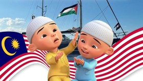 Upin dan Ipin Doakan Keselamatan Misi Global Sumud Flotilla
