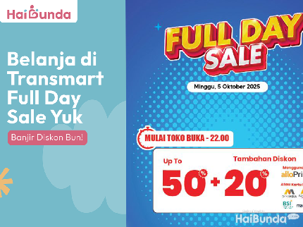 Belanja di Transmart Full Day Sale Yuk, Banjir Diskon Bun!