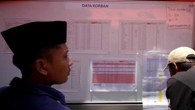 Tim Disaster Victim Identification (DVI) Biddokkes Polda Jatim berhasil mengidentifikasi 53 jenazah korban tragedi ambruknya Gedung Pondok Pesantren Al Khoziny.