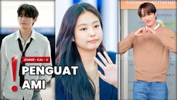 Momen Jennie, V BTS-Kai di Bandara Incheon Hadiri PFW 2025 Disorot