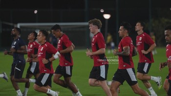 FOTO: Timnas Indonesia Mulai Susun Kekuatan di Arab Saudi
