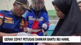 VIDEO: Gerak Cepat Petugas Damkar Bantu Ibu Hamil