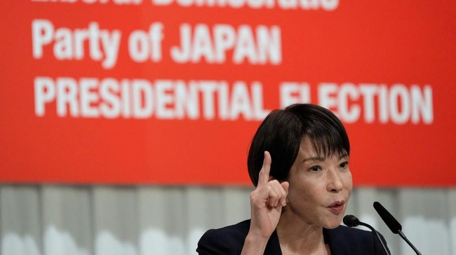 Sanae Takaichi terpilih sebagai ketua Parpol Demokrat Liberal Jepang. Dia berpeluang jadi perdana menteri perempuan pertama di Negeri Sakura.