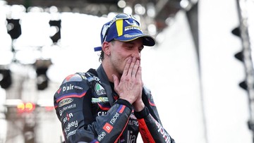 Update Eksklusif Olahraga CNN : Reaksi Bezzecchi setelah Menabrak Marquez di MotoGP Mandalika