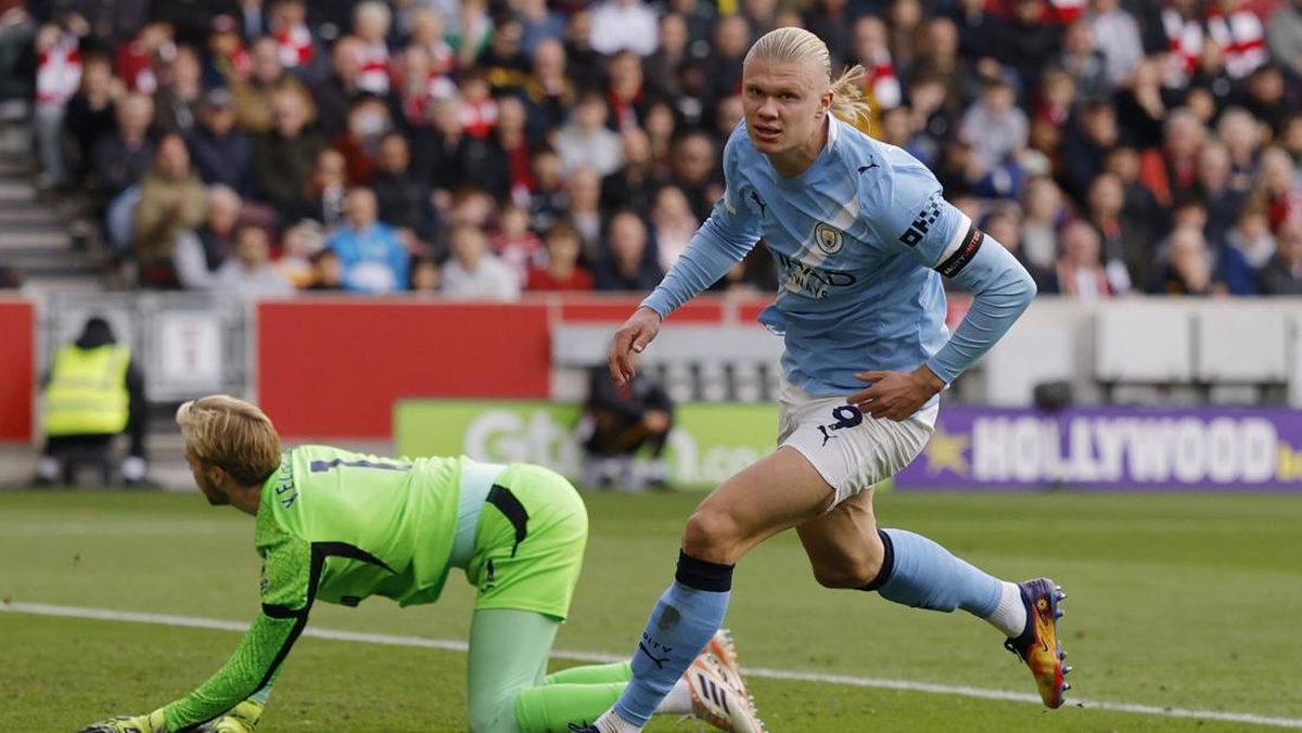 Hasil Liga Inggris: Haaland Bawa Man City Menang Tipis Atas Brentford