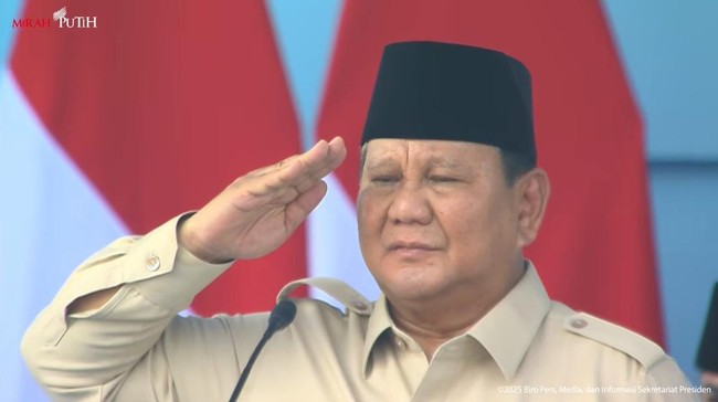 Pelajari AI, TNI Jangan Ketinggalan Presiden Prabowo Subianto menjadi inspektur upacara di HUT TNI ke-80 yang digelar di Monas.