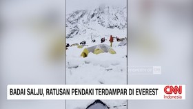 VIDEO: 200 Pendaki Terdampar di Gunung Everest Akibat Badai Salju