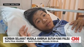 VIDEO: Korban Selamat Musala Ambruk Berharap Dapat Kaki Palsu