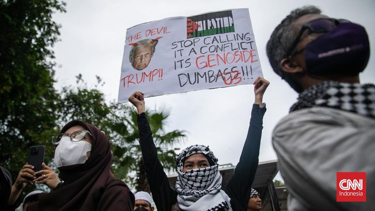Aksi Bela Palestina dari Genosida Israel, Jalan Depan Kedubes AS Tutup