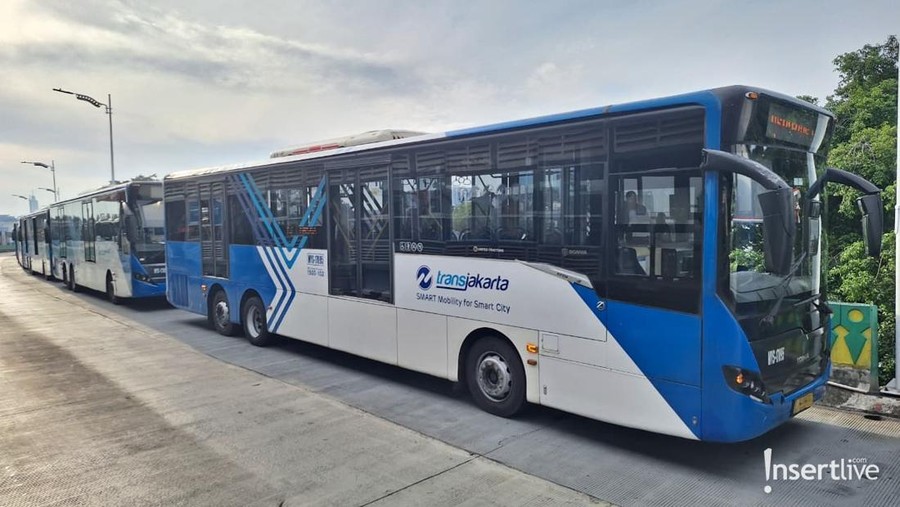 Ilustrasi Transjakarta busway bus