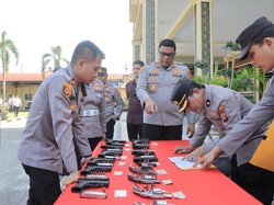 Cegah Penyalahgunaan, Kapolres Kampar Cek Senjata Api Personel