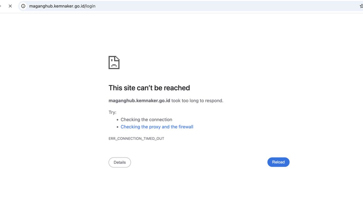 Situs Magang Kemnaker Bergaji UMP Eror di Hari Pertama Pendaftaran
