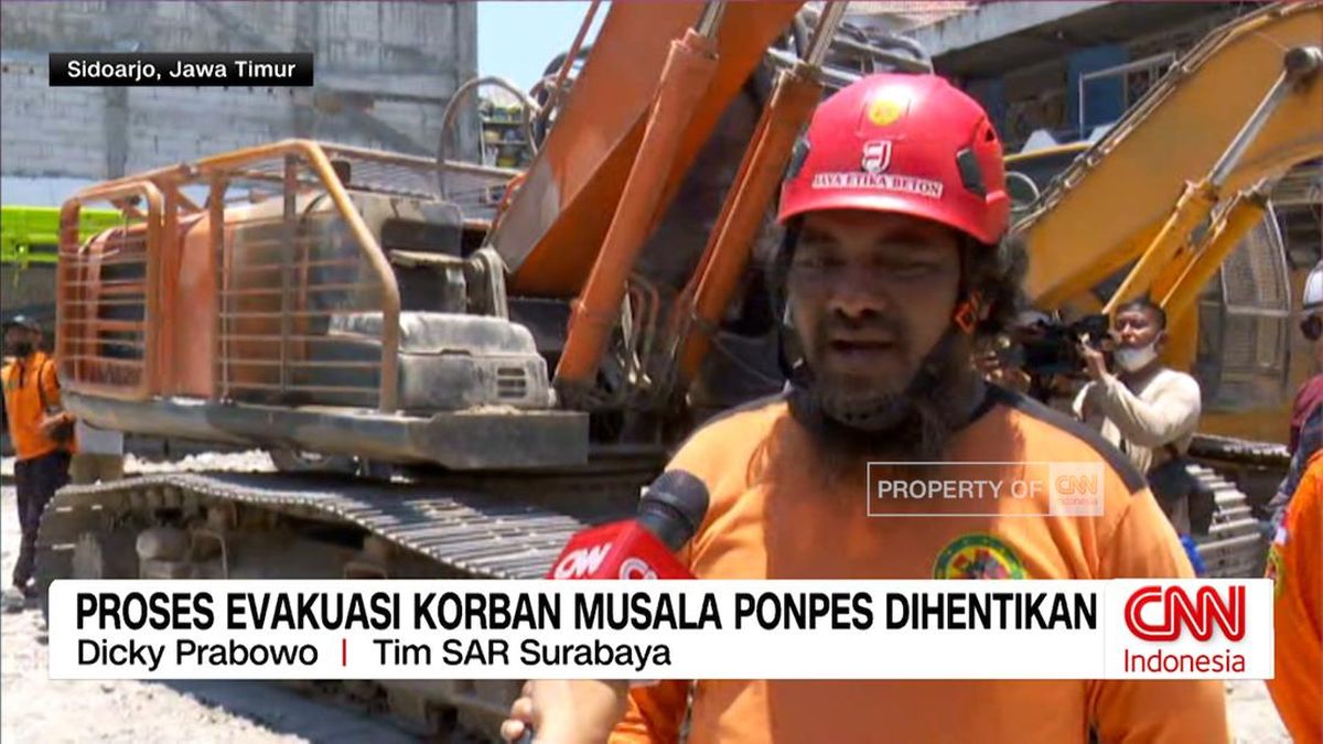 VIDEO: Proses Evakuasi Korban Musala Ponpes Dihentikan