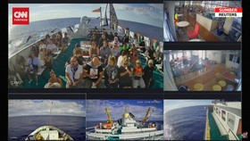 VIDEO: Penampakan Freedom Flotilla Lintasi Pantai Mesir Menuju Gaza