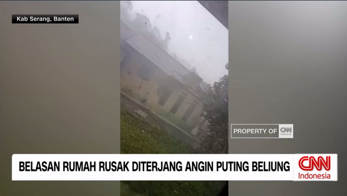VIDEO: Hujan Deras dan Angin Kencang Terjang Serang Banten