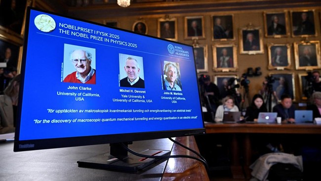 Tiga ilmuwan AS berhasil meraih Hadiah Nobel Fisika 2025 atas eksperimen yang mengungkap penerapan fisika kuantum dalam teknologi digital.