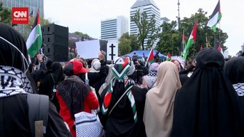 VIDEO: Massa Bela Palestina Kembali Demo Depan Kedubes AS di Jakarta
