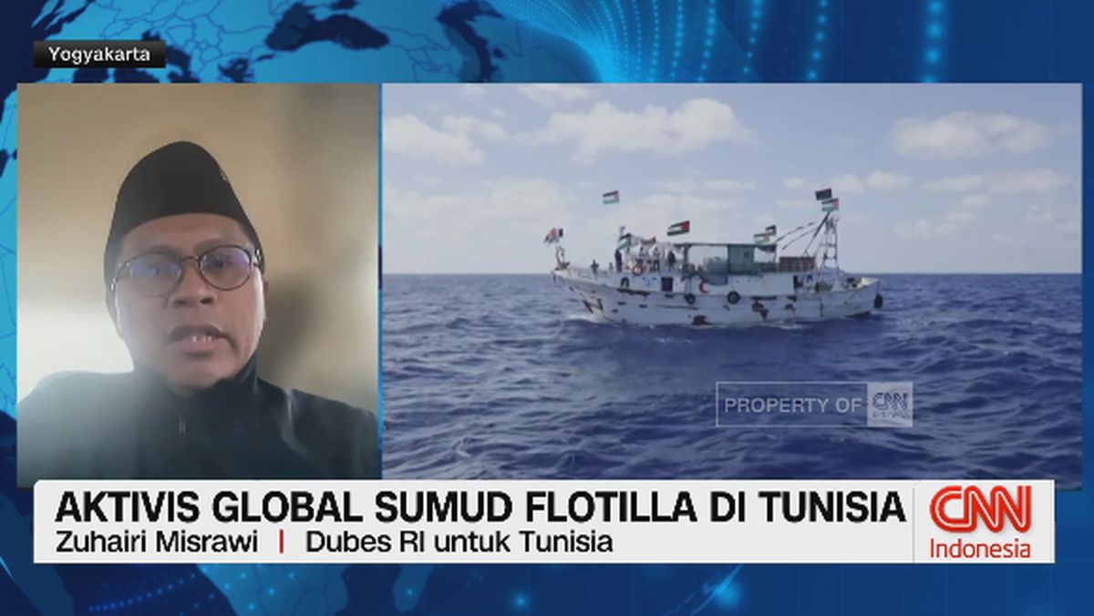 VIDEO: Aktivis Global Sumud Flotilla di Tunisia