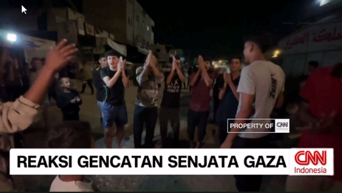 VIDEO: Sorak-Sorai Rayakan Kesepakatan Awal Gencatan Senjata