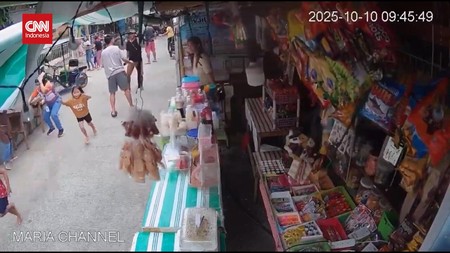 VIDEO: Detik-detik Gempa Dahsyat M 7,4 Guncang Filipina Terekam CCTV