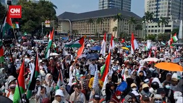 VIDEO: Ribuan Warga Ikut Aksi Bela Palestina di Patung Kuda